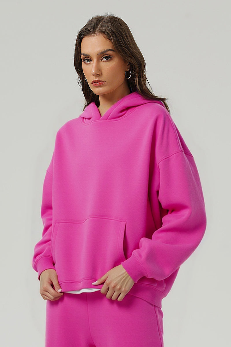 Unisex Solid Color Loose Hoodie