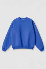 Loose fleece-lined thick round-neck sweatshirt