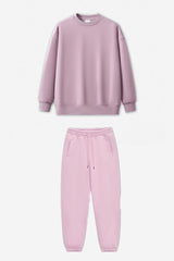 Unisex Warm Solid Color Sweatshirt And Pants