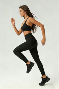 Women's Summer Sports Set:Cross Back Bra And Leggings
