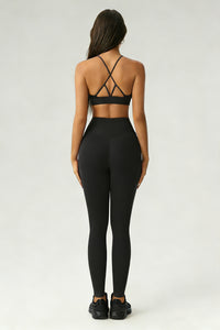 Women's Summer Sports Set:Cross Back Bra And Leggings