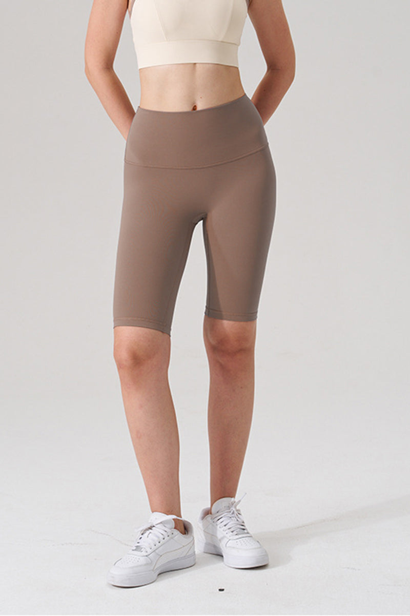 Women Naked-Feel High-Waist Sculpting Yoga Shorts