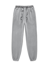 Unisex washed fleece-lined sweatpants