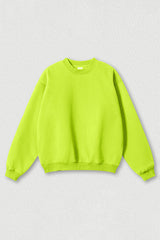 Loose fleece-lined thick round-neck sweatshirt