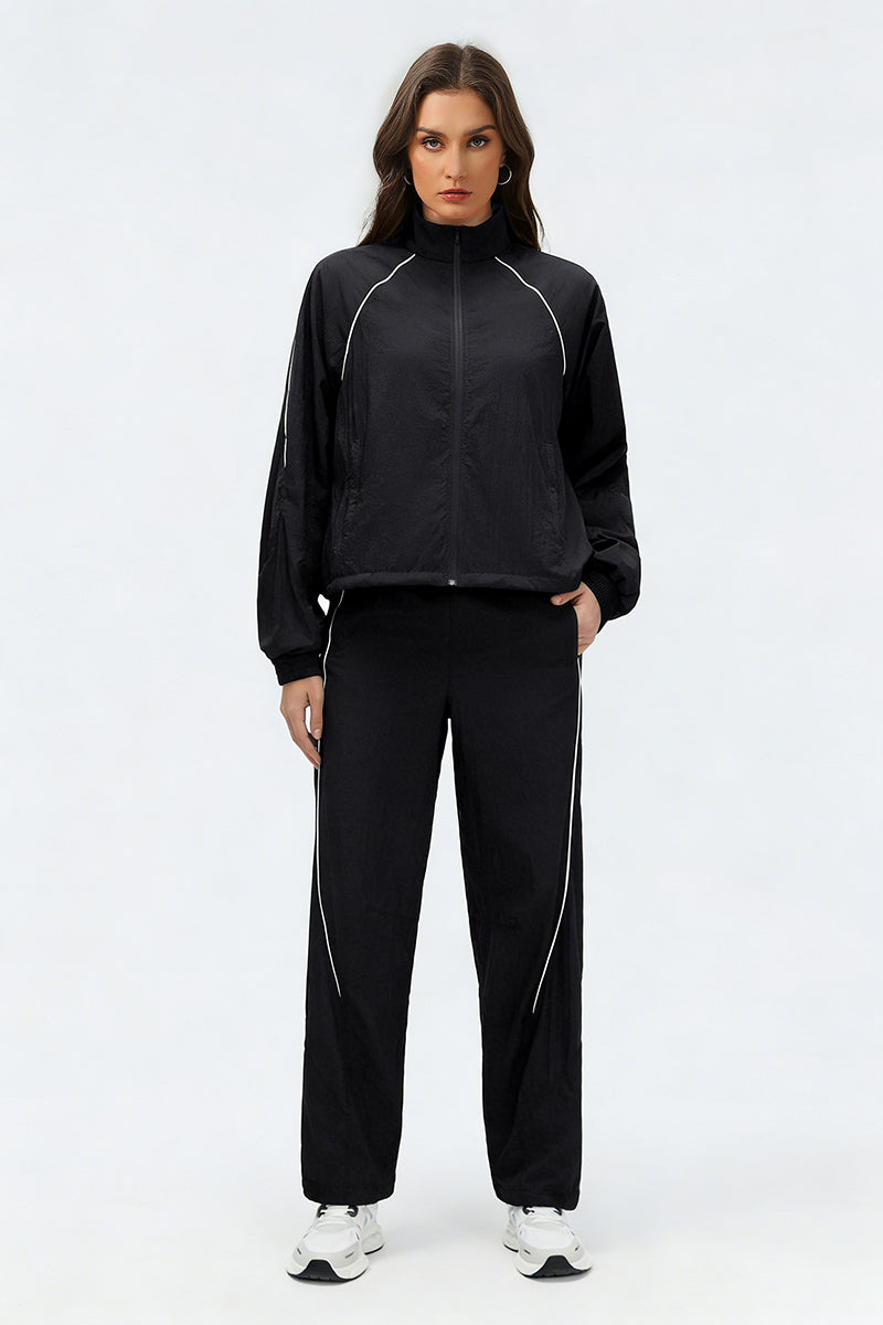 Women's Summer Quick-Dry Sets: Stand Collar Jacket And Pants
