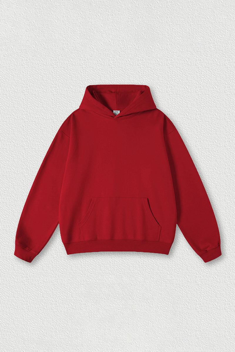 Solid color hoodie terry sweatshirt