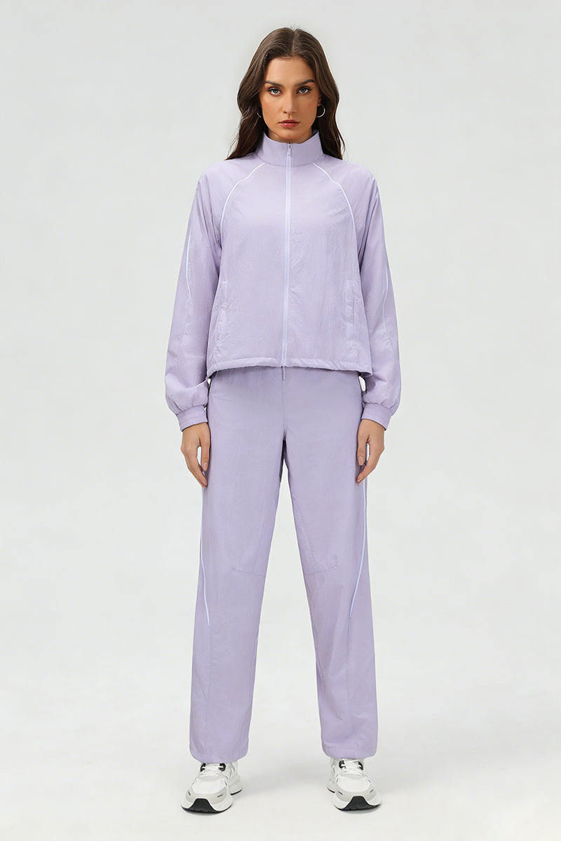 Women's Summer Quick-Dry Sets: Stand Collar Jacket And Pants