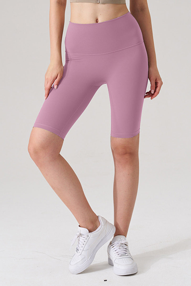 Women Naked-Feel High-Waist Sculpting Yoga Shorts