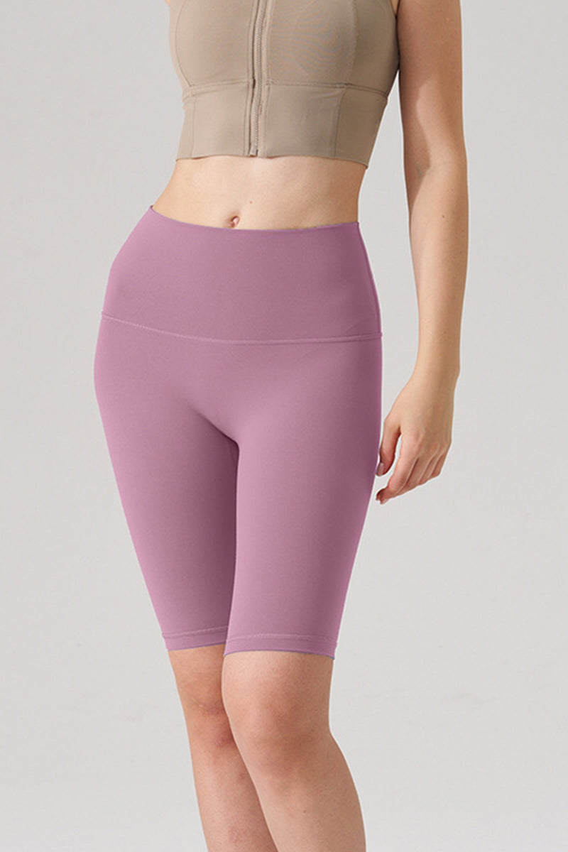 Women Naked-Feel High-Waist Sculpting Yoga Shorts