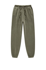 Unisex washed fleece-lined sweatpants