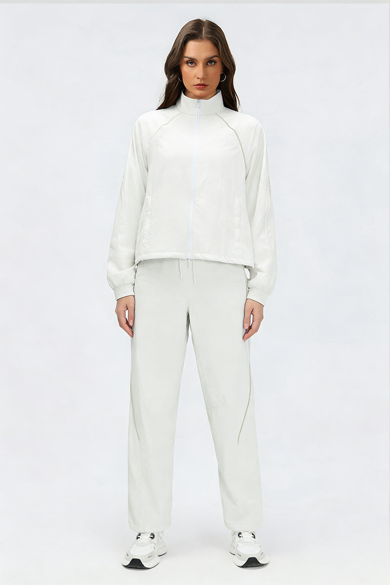 Women's Summer Quick-Dry Sets: Stand Collar Jacket And Pants