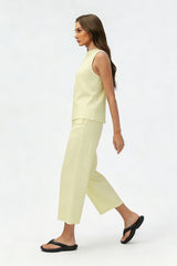 Women's Summer Sets:Sleeveless Tank Top And Wide Leg Pants