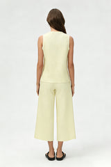 Women's Summer Sets:Sleeveless Tank Top And Wide Leg Pants