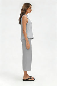 Women's Summer Sets:Sleeveless Tank Top And Wide Leg Pants