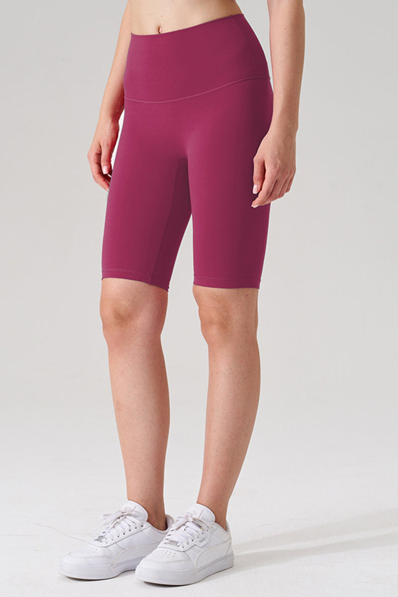 Women Naked-Feel High-Waist Sculpting Yoga Shorts