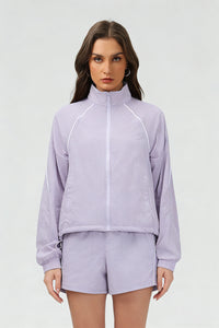 Women's quick-drying and breathable coat and shorts set