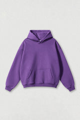 Loose-fitting plus-size thickened velvet hooded sweatshirt