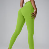 Women'S Pocket High-Waisted Seamless Sculpting Yoga Leggings
