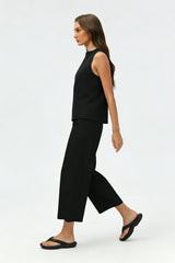 Women's Summer Sets:Sleeveless Tank Top And Wide Leg Pants