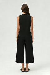 Women's Summer Sets:Sleeveless Tank Top And Wide Leg Pants