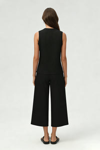 Women's Summer Sets:Sleeveless Tank Top And Wide Leg Pants