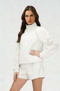 Women's quick-drying and breathable coat and shorts set