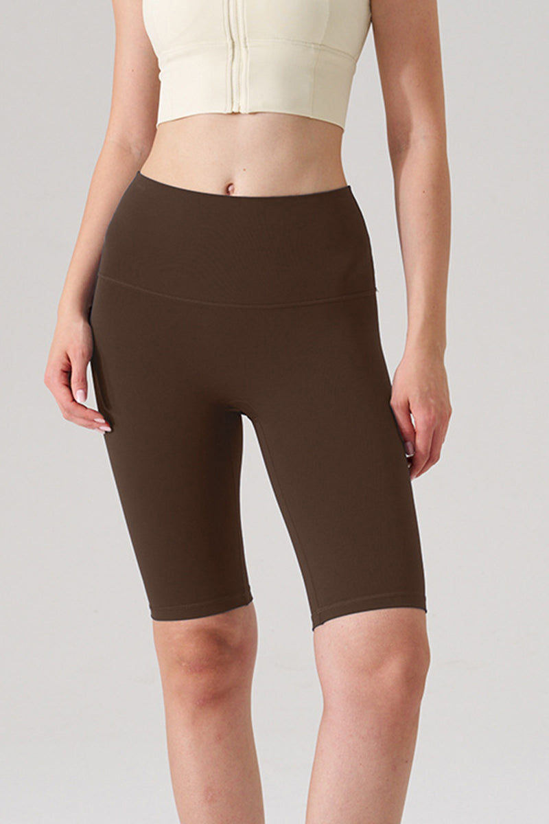 Women Naked-Feel High-Waist Sculpting Yoga Shorts