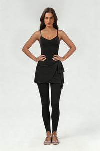 Women's ballet halter skirt leggings 3 piece set