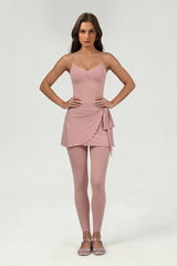 Women's ballet halter skirt leggings 3 piece set