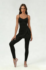 Women's ballet halter skirt leggings 3 piece set
