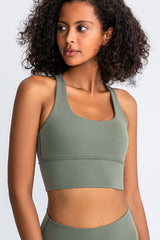 Detachable Chest Pad Cross-Back Sports Bra