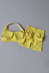 women's   high waisted Hanging sports bra& Leggings suits