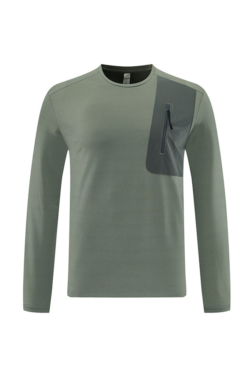 Men Round-Neck Breathable Training Long Sleeve Top