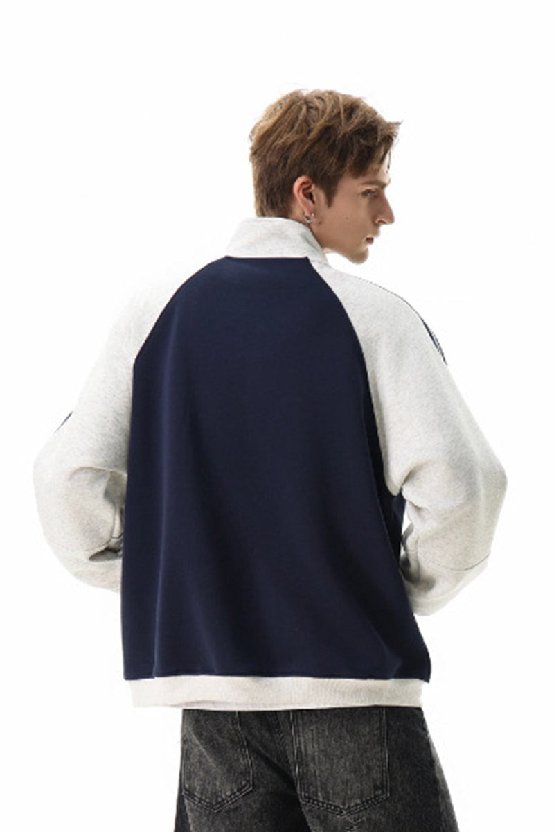 Couple Stand-Collar Zip-Up Casual Hoodie