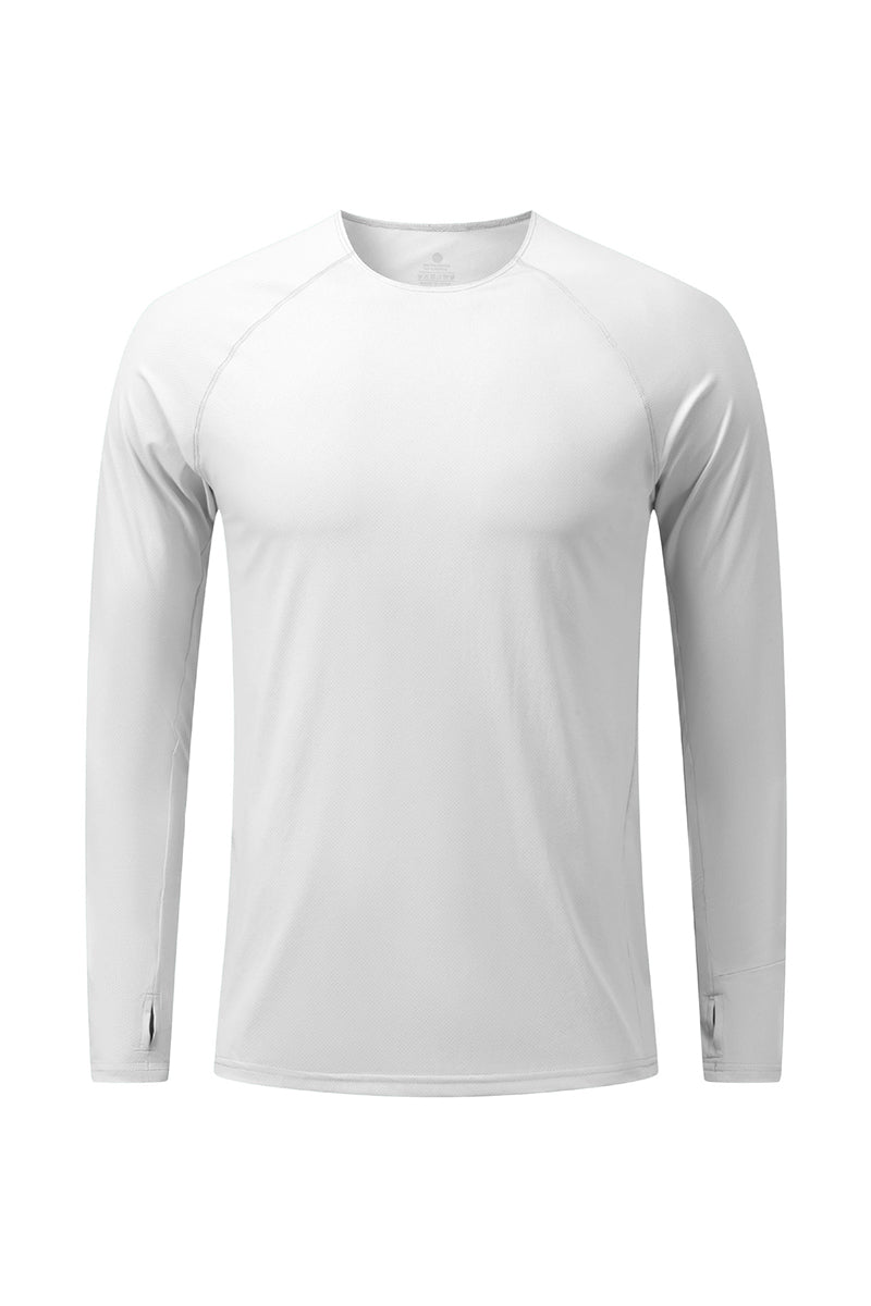 Men Round-Neck Quick-Dry Training Long Sleeve Top