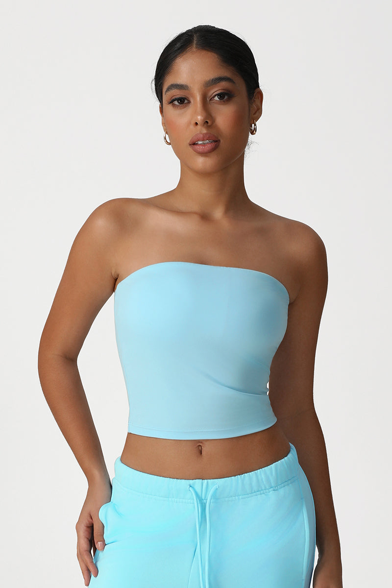 Women Strapless Sculpting Yoga Sports Bra