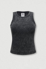 Cropped Washed Tank Top - Streetwear Women's Bustier