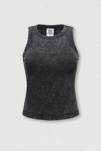 Cropped Washed Tank Top - Streetwear Women's Bustier