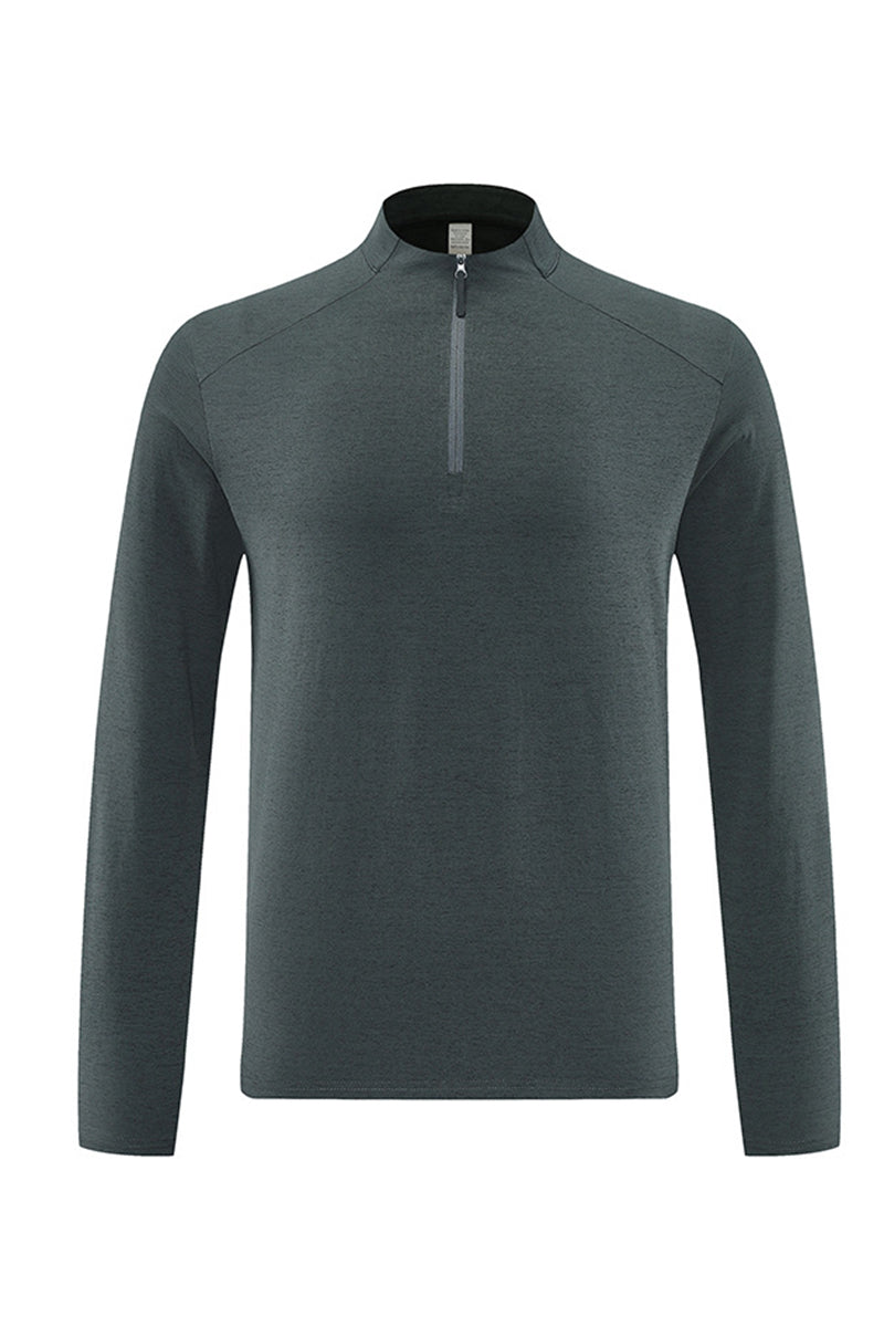 Men Half-Zip Reflective Training Long Sleeve Top