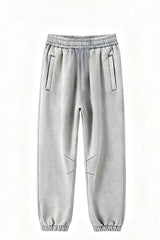 Men/Women Unisex Wax-Dye Washed Fleece Jogger Pants