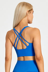 Detachable Chest Pad Cross-Back Sports Bra