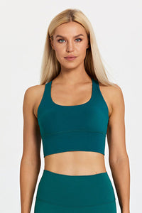 Detachable Chest Pad Cross-Back Sports Bra