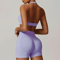 women's   high waisted Hanging sports bra& Leggings suits