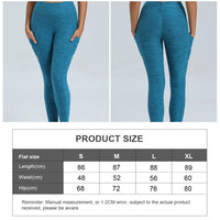 Women Pleated Skinny Hip V Waist Side Pockets No Embarrassment Line Fitness Exercise Yoga Pants