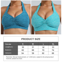 Women Adjustable Straps Hanging Neck Skinny Back Quick Dry Sports Fitness Running Yoga Bra