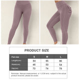 Women Button Work Pocket High Waisted Hip Lifting Stretchy Skinny Yoga Running Fitness Pants