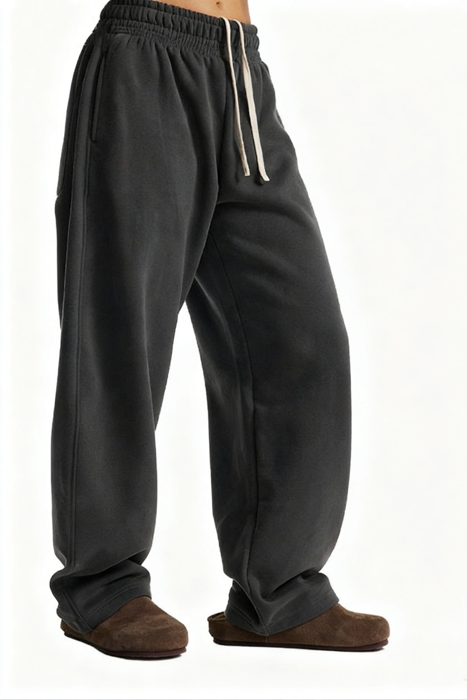 Unisex Thermal Fleece Drawstring Casual Jogger Pants