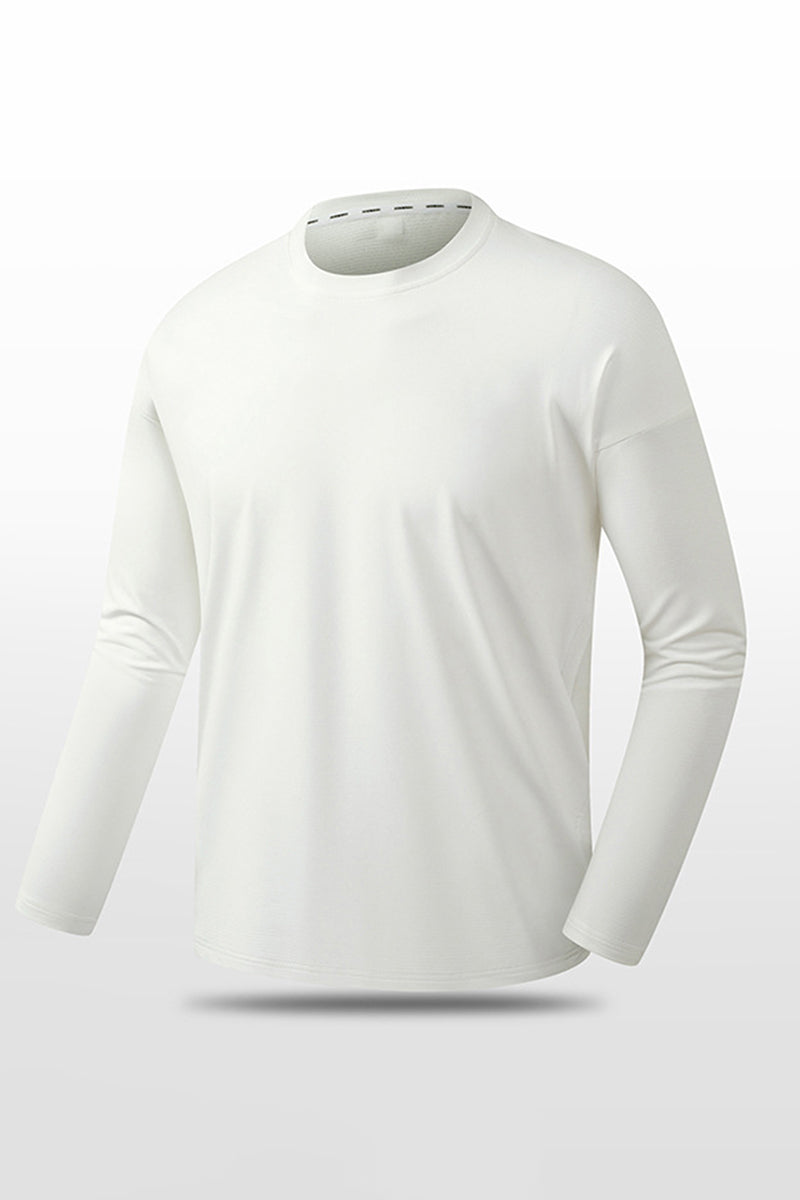 Men Solid Quick-Dry Outdoor Training Long Sleeve Top