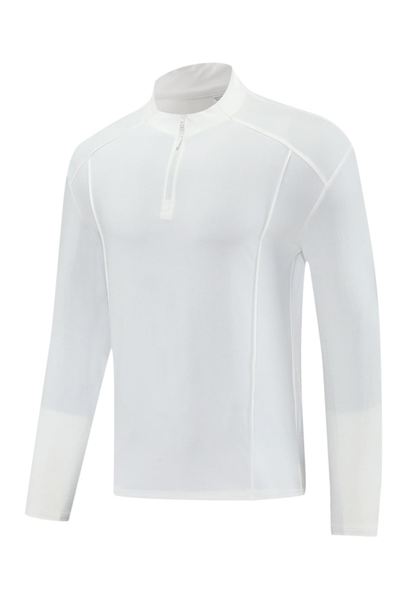 Men Half-Zip Quick-Dry Running Training Long Sleeve Top