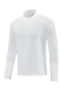 Men Half-Zip Quick-Dry Running Training Long Sleeve Top